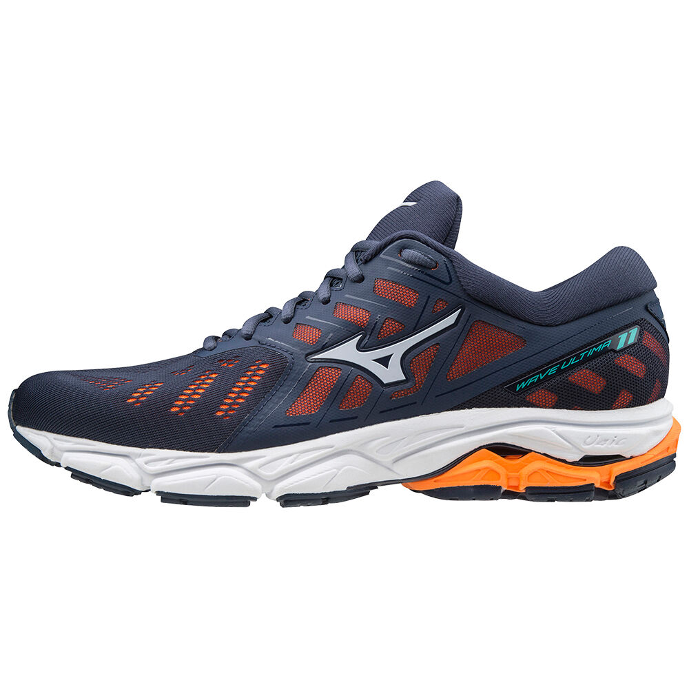 Mizuno Men's Wave Ultima 11 Running Shoes Indigo/ Orange (J1GC190920-AJP)